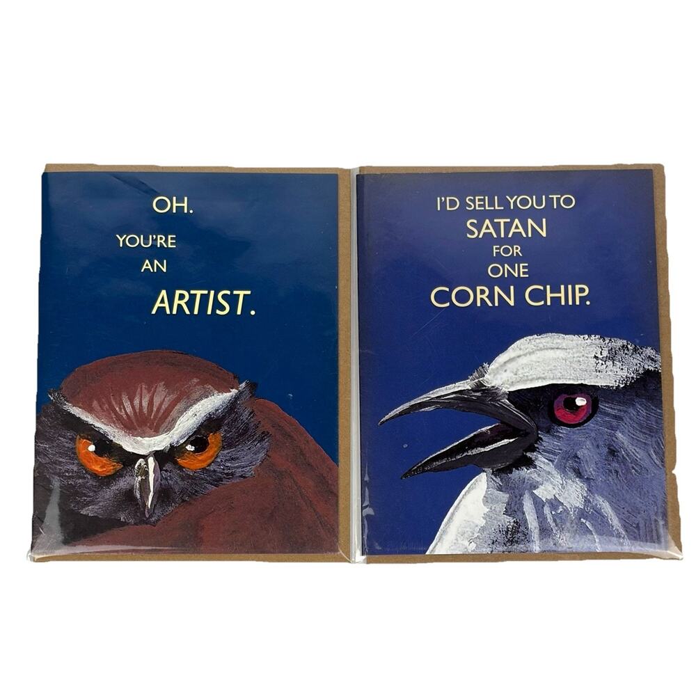 Mincing Mockingbird Bird 2012 New Greeting Card Blank Inside x2 Funny